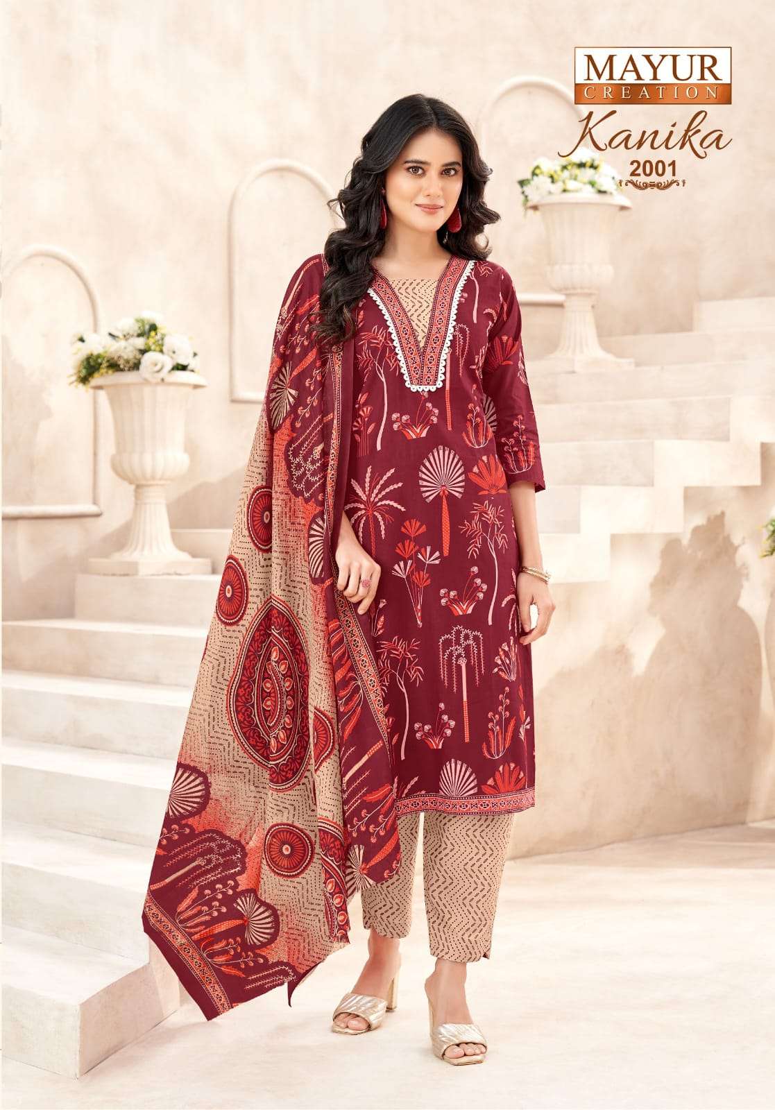 MAYUR CREATION KANIKA VOL 2 COTTON PRINT LADIES KURTI BOTTOM AND DUPATTA SET 