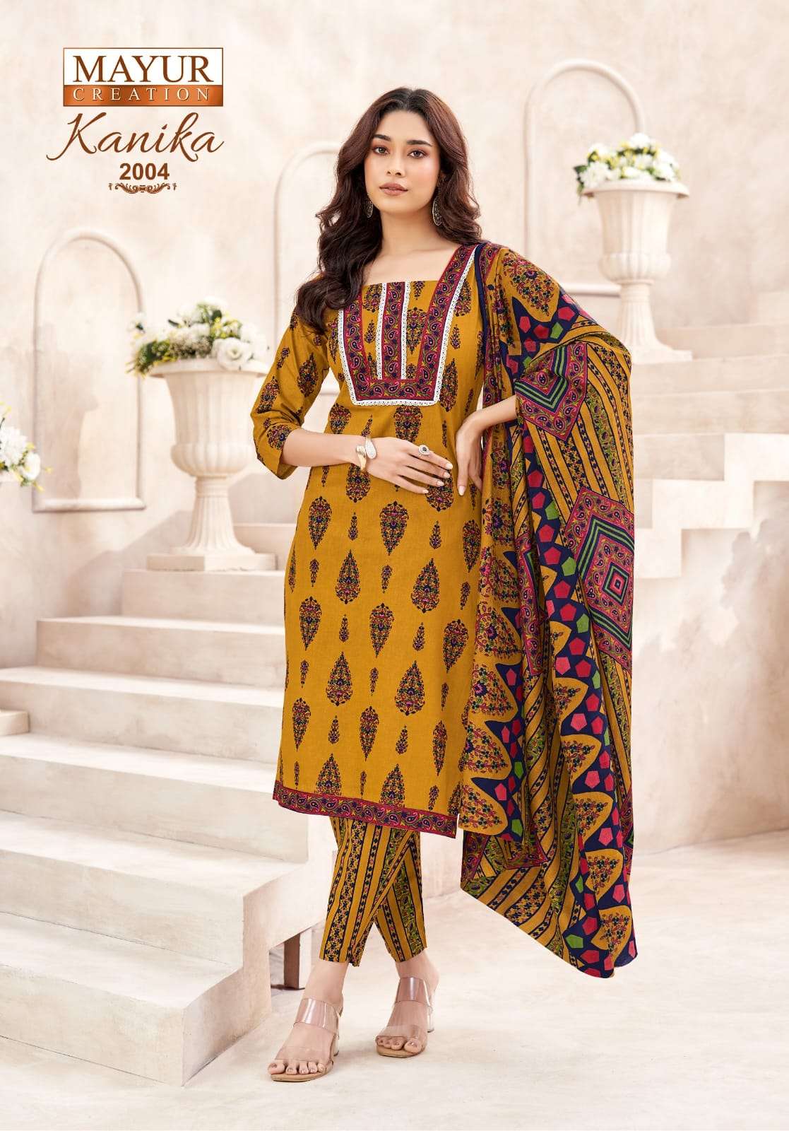 MAYUR CREATION KANIKA VOL 2 COTTON PRINT LADIES KURTI BOTTOM AND DUPATTA SET 