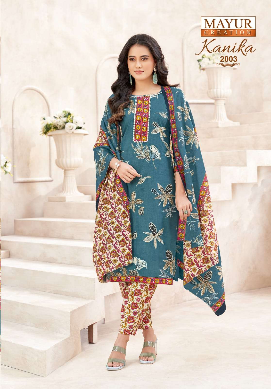 MAYUR CREATION KANIKA VOL 2 COTTON PRINT LADIES KURTI BOTTOM AND DUPATTA SET 