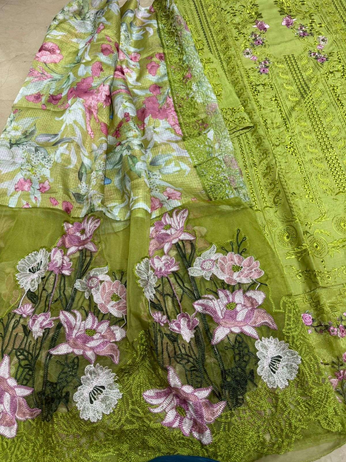 MEHBOOB TEX DESIGN NO - 1676 A-D PURE COTTON HEAVY SELF EMBROIDERED PAKISTANI SALWAR SUIT