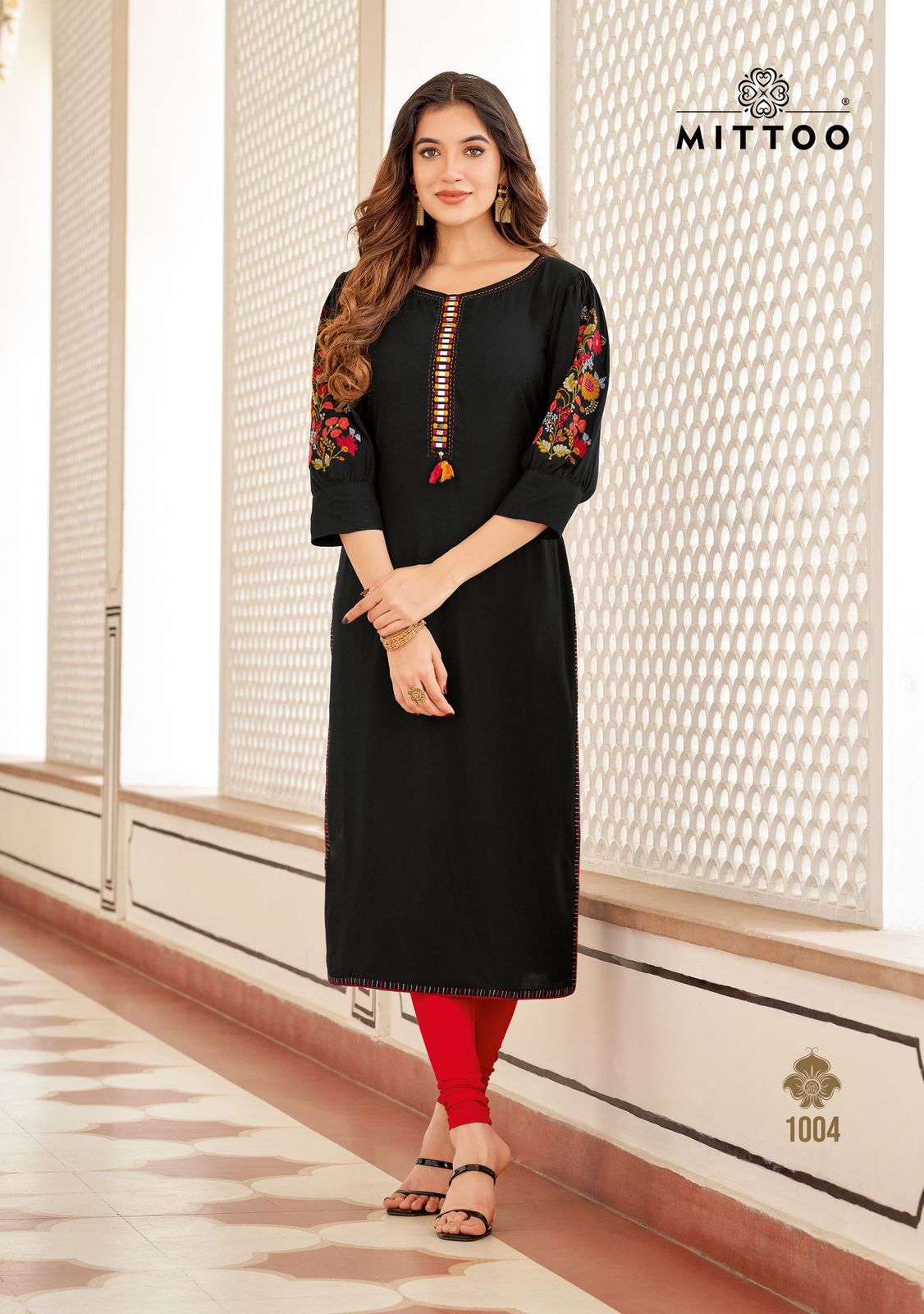 MITTOO KAAMIYA RAYON FANCY WORKS LADIES KURTI 