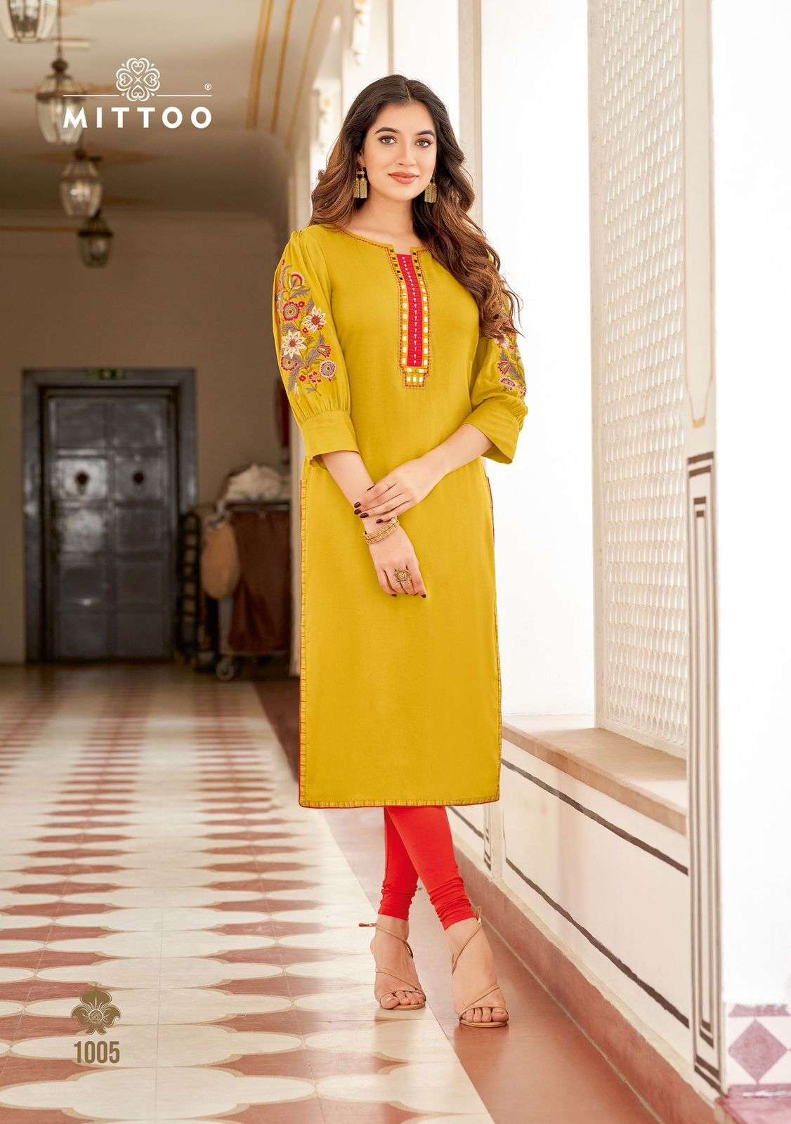 MITTOO KAAMIYA RAYON FANCY WORKS LADIES KURTI 