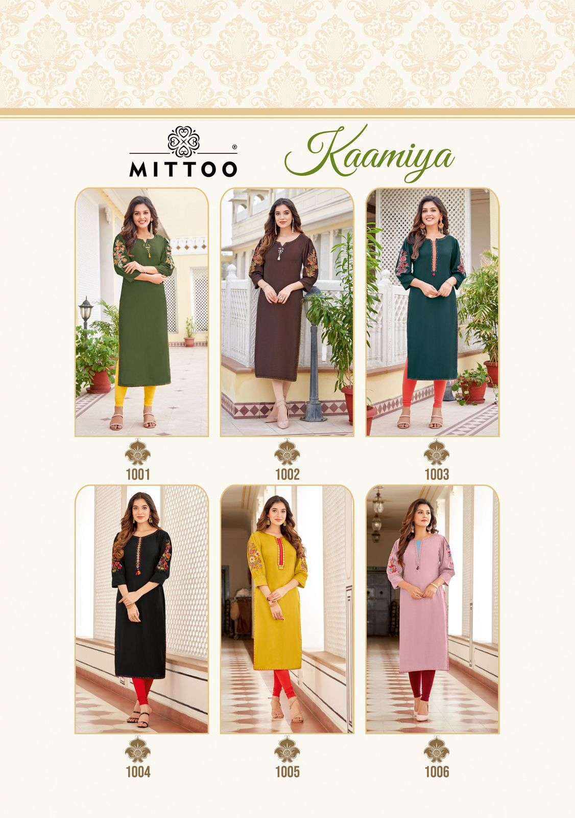 MITTOO KAAMIYA RAYON FANCY WORKS LADIES KURTI 