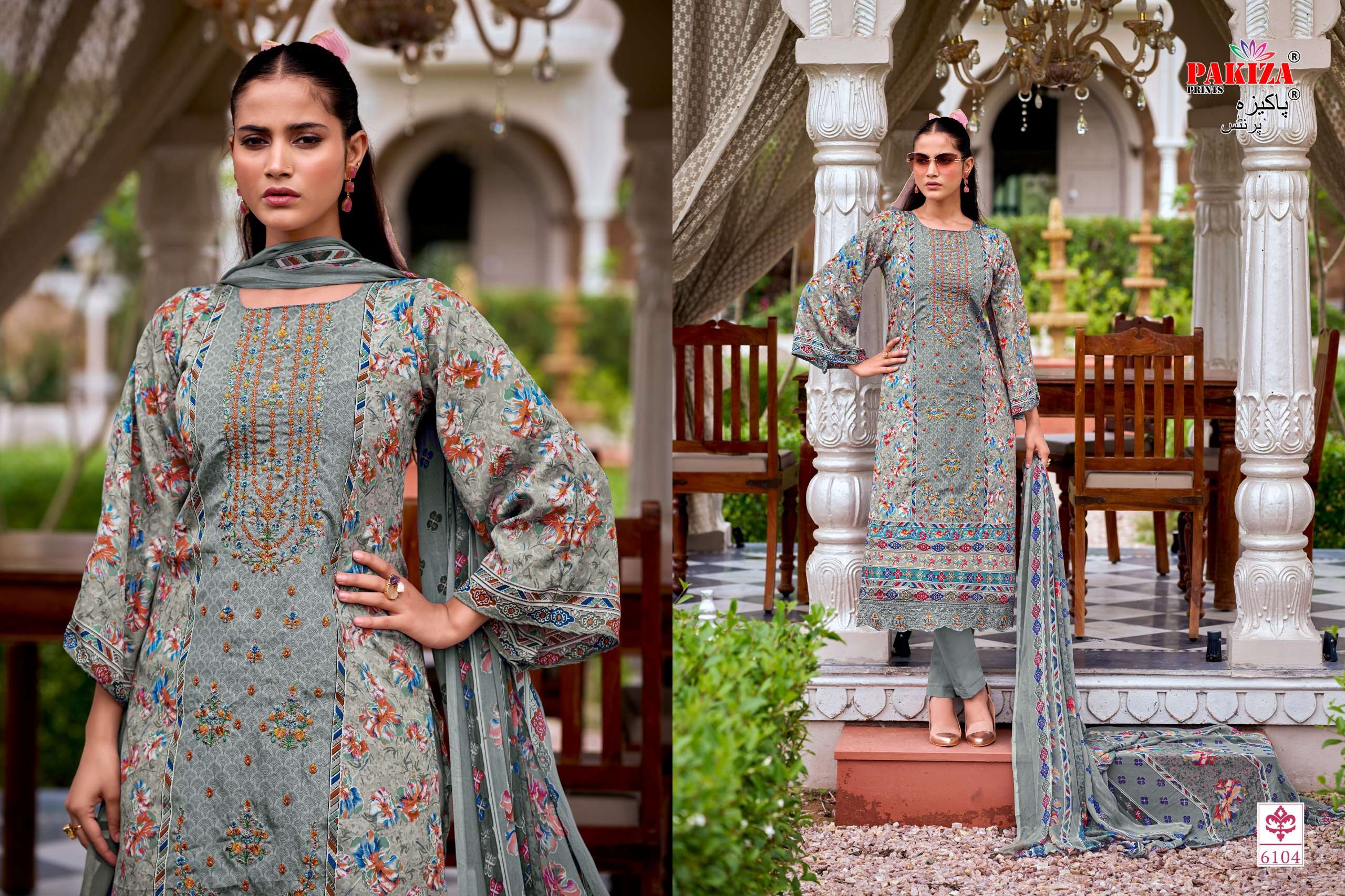 PAKIZA PRINTS SANAYA VOL 61 CREPE DIGITAL PRINT WITH FANCY WORK SUIT