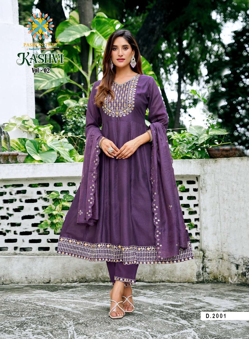 PASSION TREE KASHVI VOL 2 FANCY ANARKALI STYLE LADIES 3PCS SET COLLECTION 