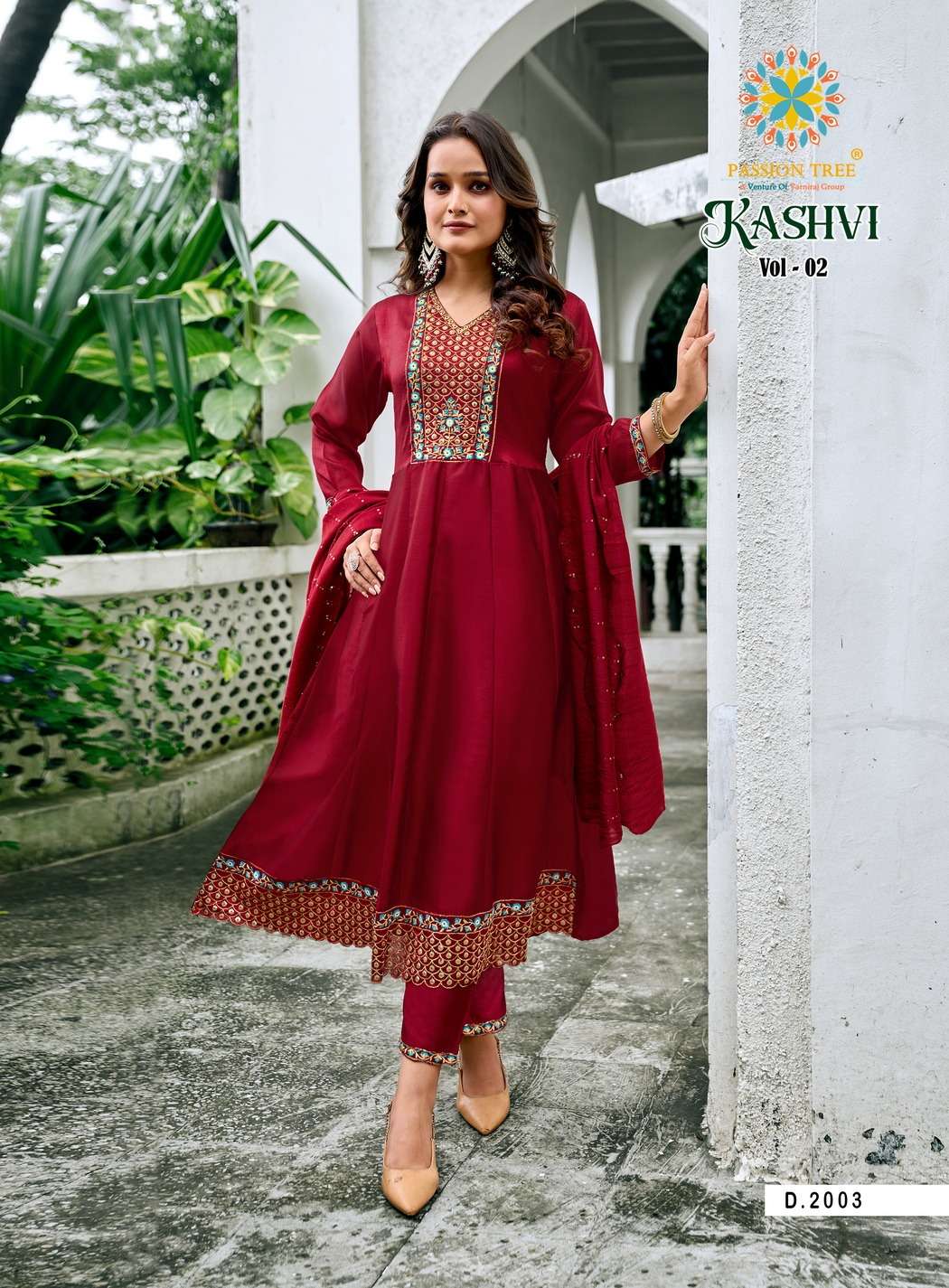 PASSION TREE KASHVI VOL 2 FANCY ANARKALI STYLE LADIES 3PCS SET COLLECTION 
