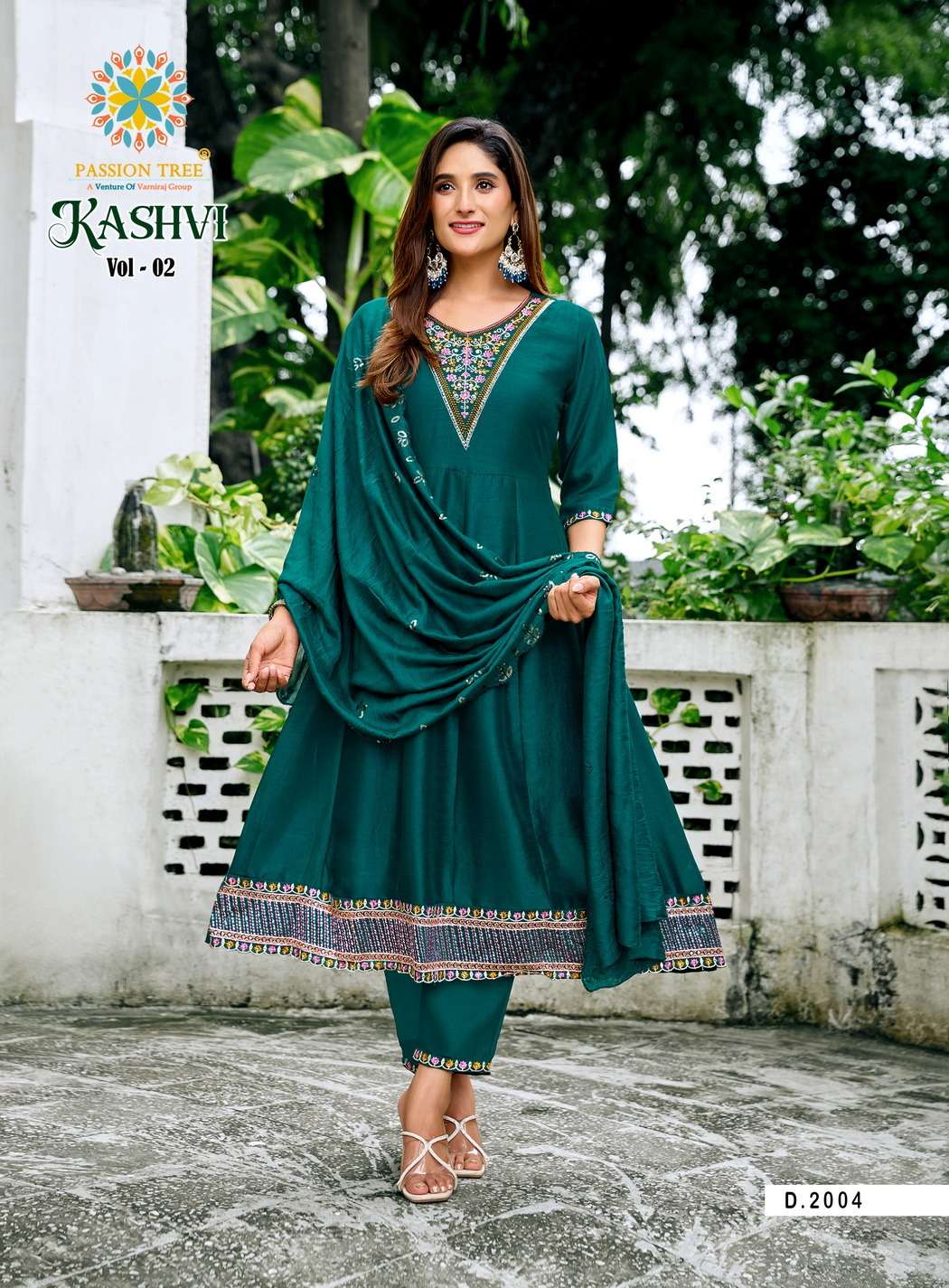 PASSION TREE KASHVI VOL 2 FANCY ANARKALI STYLE LADIES 3PCS SET COLLECTION 