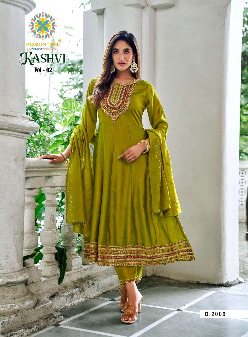 PASSION TREE KASHVI VOL 2 FANCY ANARKALI STYLE LADIES 3PCS SET COLLECTION 