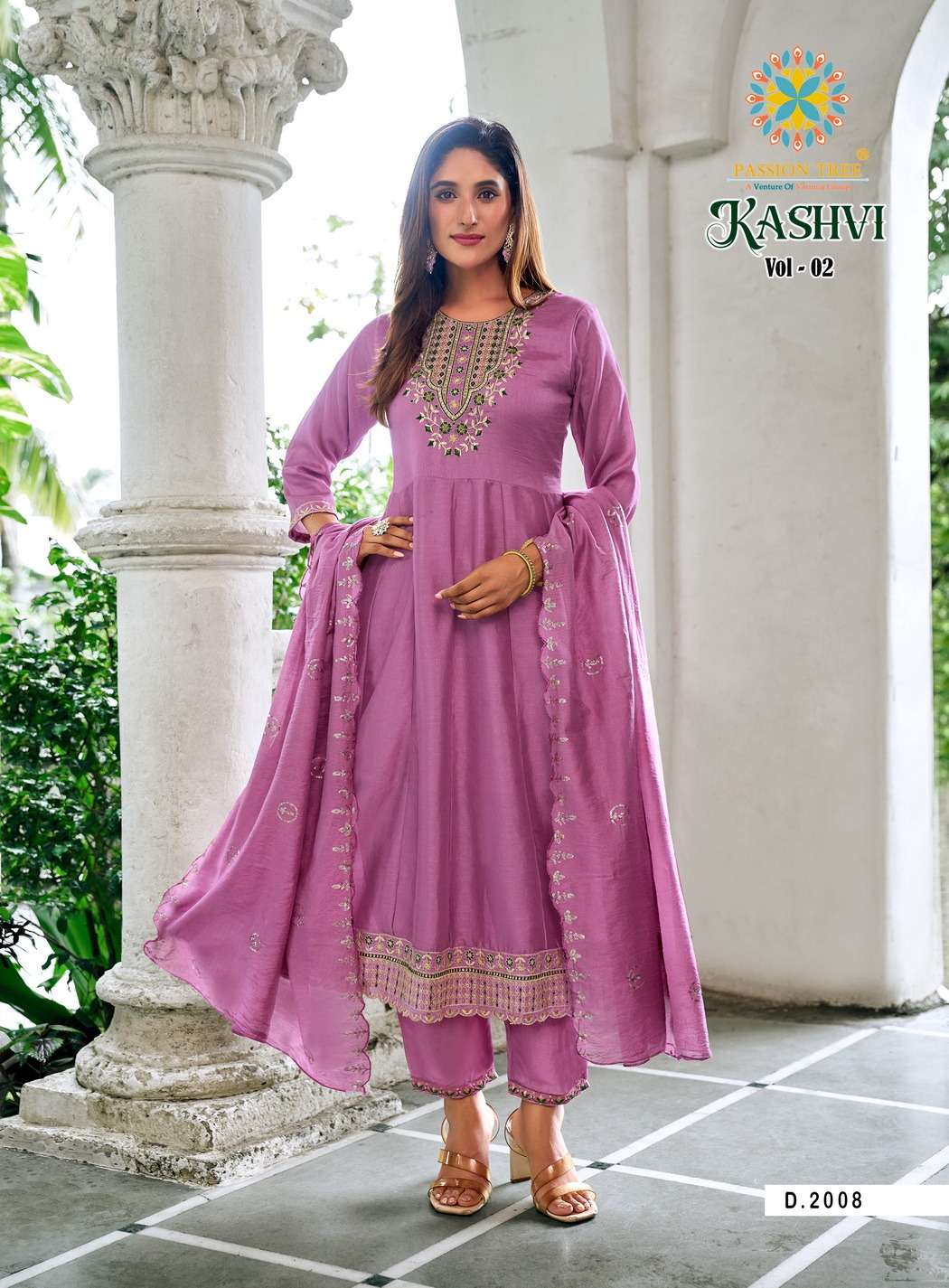 PASSION TREE KASHVI VOL 2 FANCY ANARKALI STYLE LADIES 3PCS SET COLLECTION 