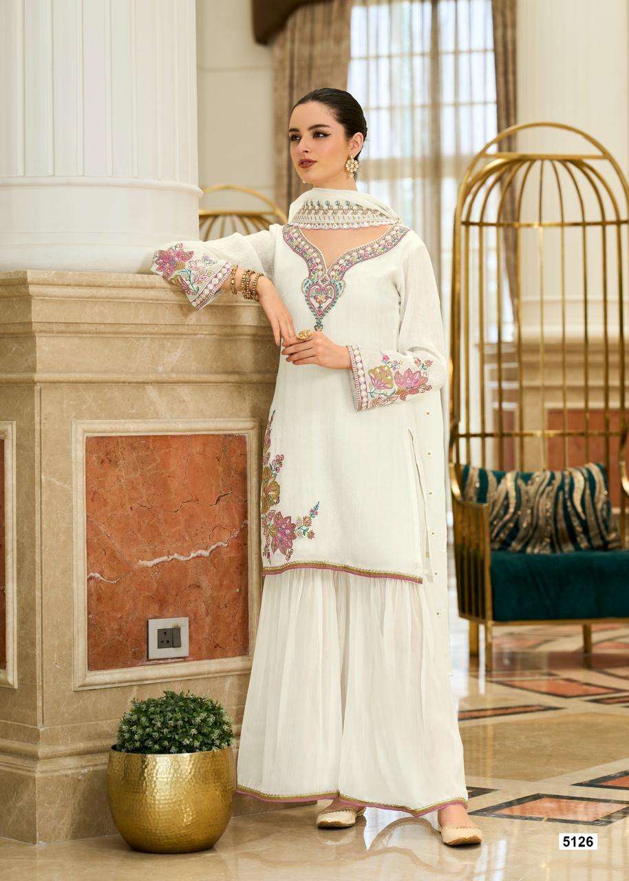 PRM INDIA HAMSAFAR ORGANZA EMBROIDERY DESIGNER READY MADE LADIES SUIT