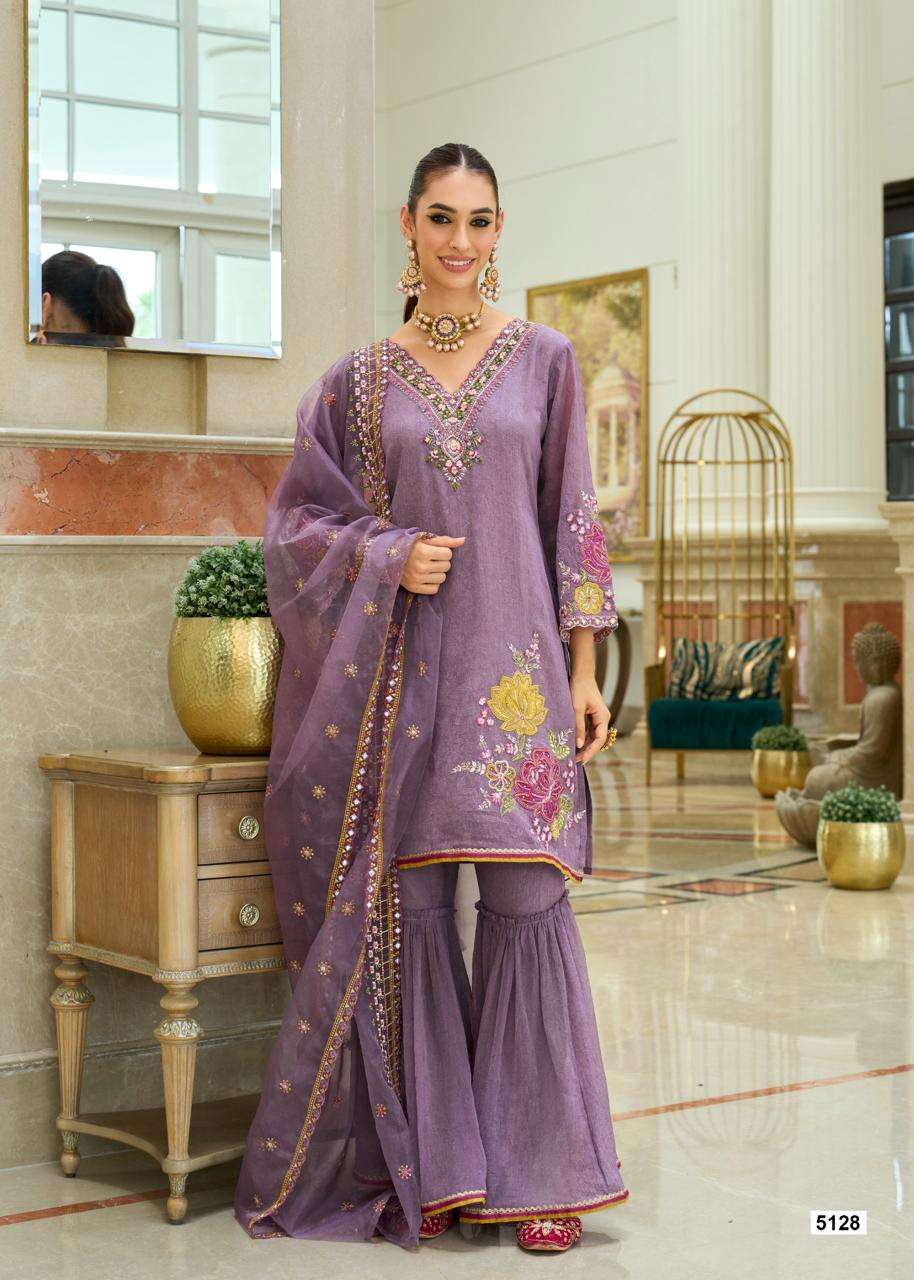 PRM INDIA HAMSAFAR ORGANZA EMBROIDERY DESIGNER READY MADE LADIES SUIT