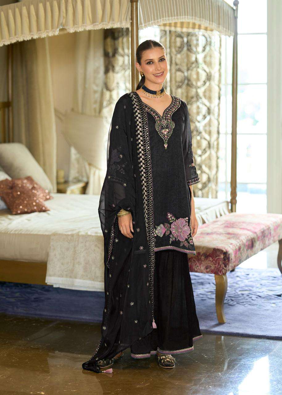 PRM INDIA HAMSAFAR ORGANZA EMBROIDERY DESIGNER READY MADE LADIES SUIT