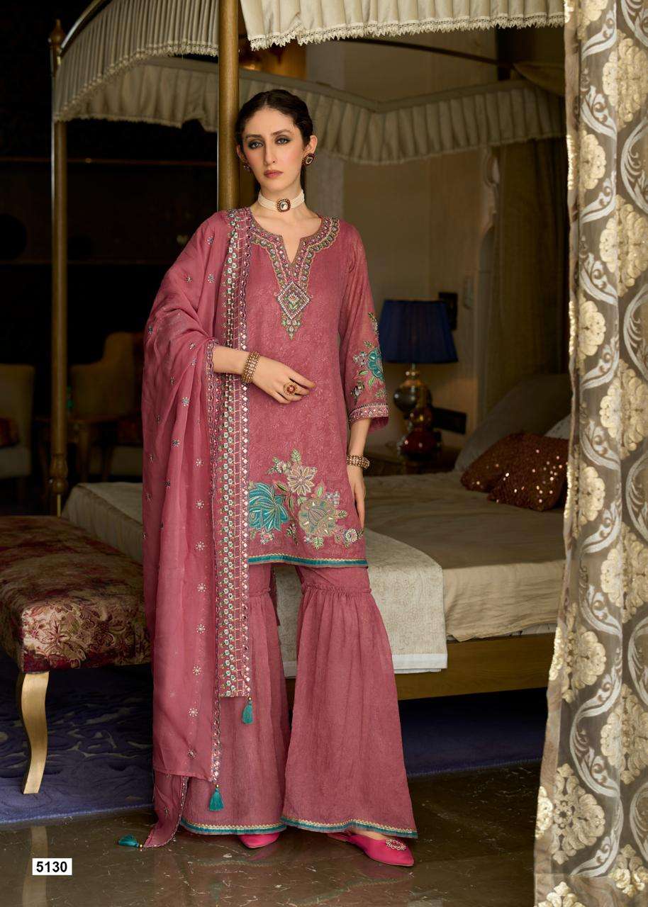 PRM INDIA HAMSAFAR ORGANZA EMBROIDERY DESIGNER READY MADE LADIES SUIT