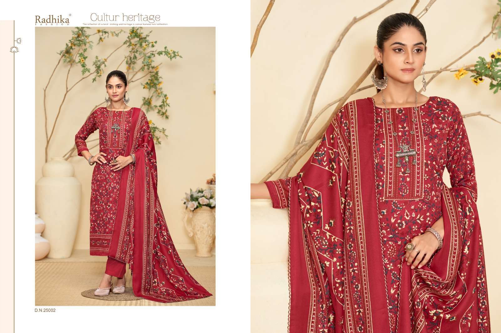 RADHIKA FASHION SUMYRA ZARINA PASHMINA FANCY WORK LADIES SUIT
