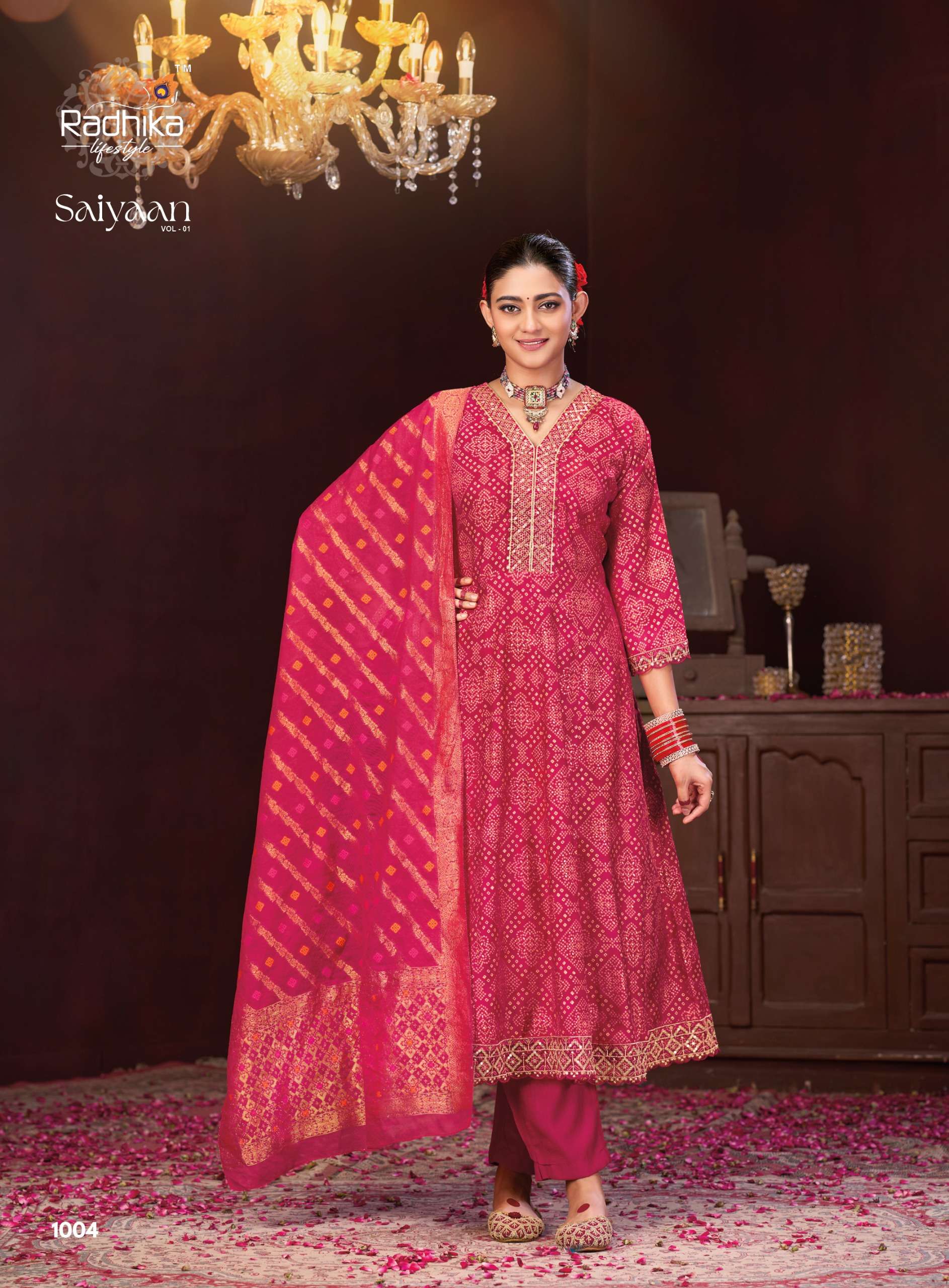 RADHIKA LIFE STYLE SAIYAAN VOL 1 SILK DESIGNER READY MADE LADIES SUIT