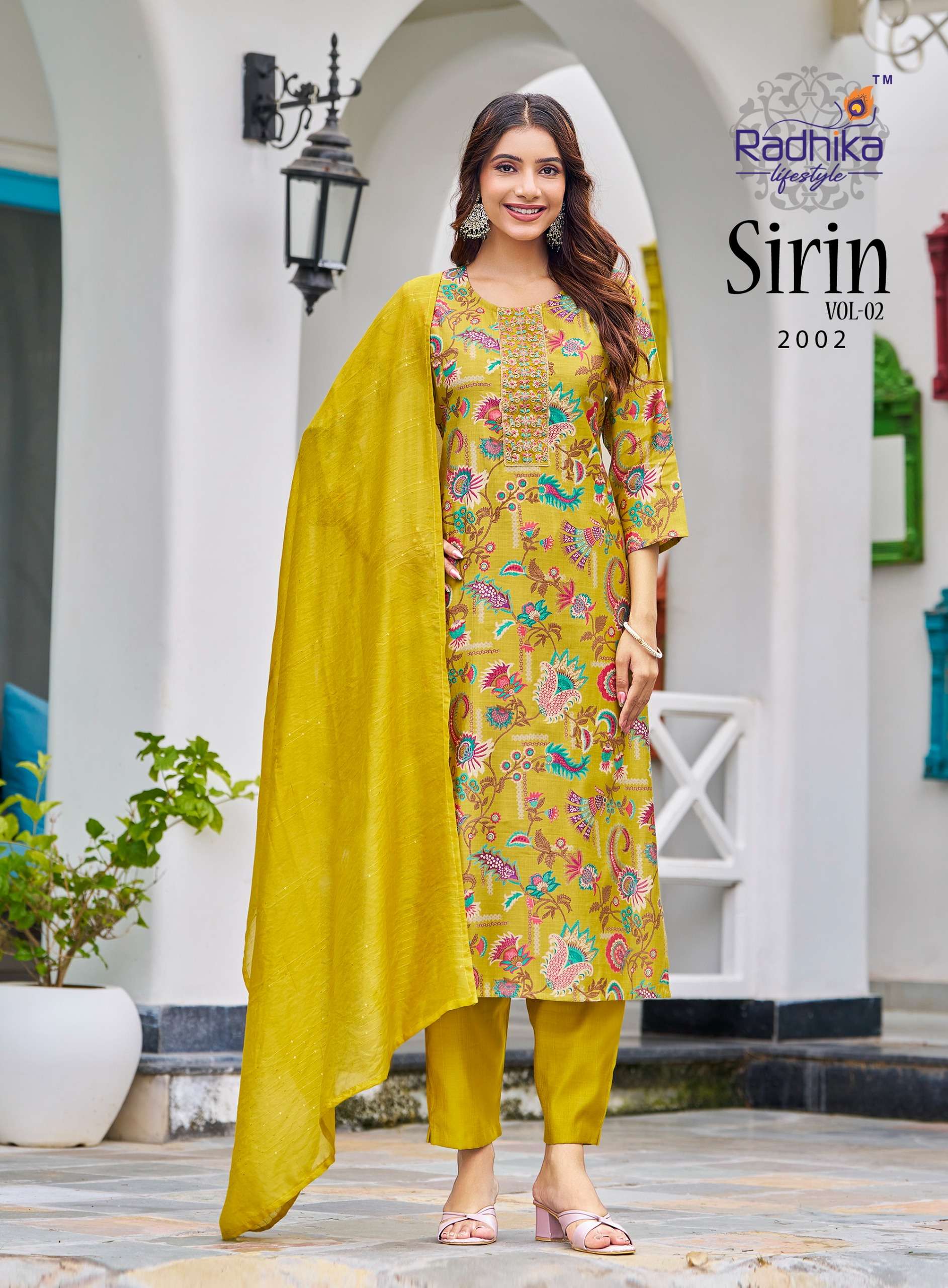 RADHIKA LIFESTYLE SIRIN VOL 2 FOIL PRINT FANCY LADIES KURTI BOTTOM DUPPATA SET