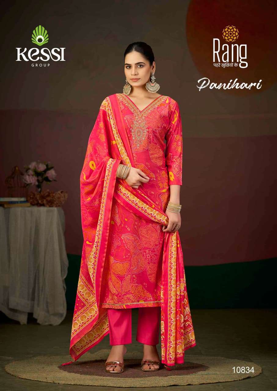 RANG PANIHARI MUSLIN PRINT WITH EMBROIDERY WORK SUIT