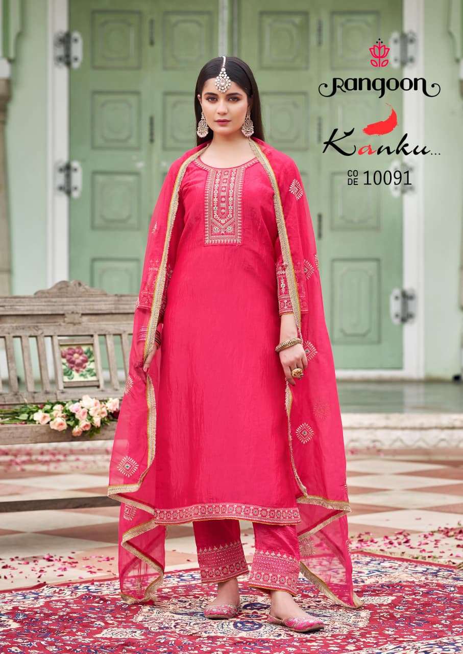 RANGOON KANKU FANCY DESIGNER WORK READY MADE LADIES SUIT