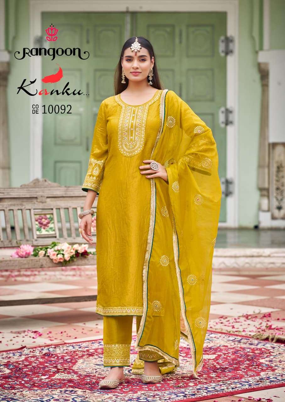 RANGOON KANKU FANCY DESIGNER WORK READY MADE LADIES SUIT