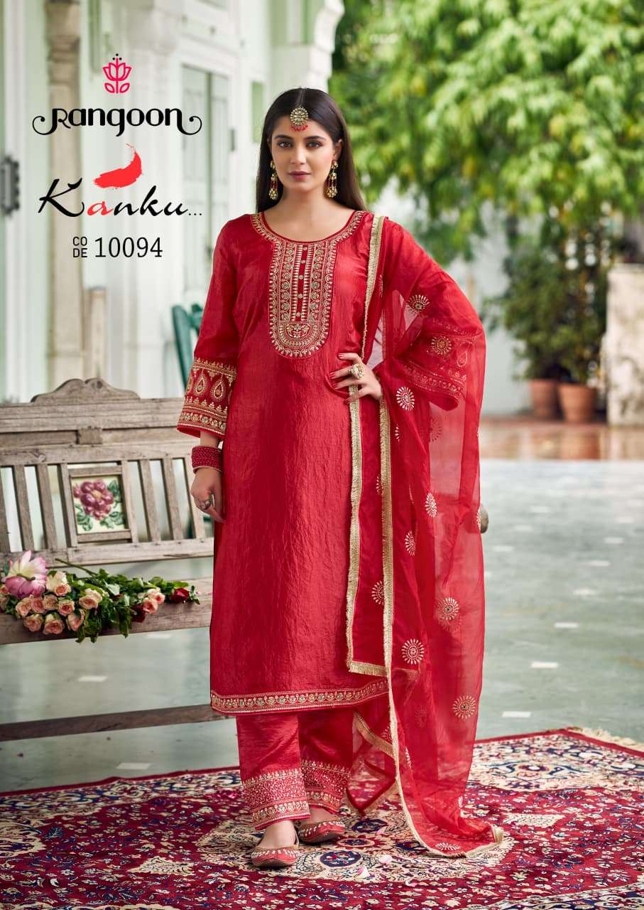 RANGOON KANKU FANCY DESIGNER WORK READY MADE LADIES SUIT