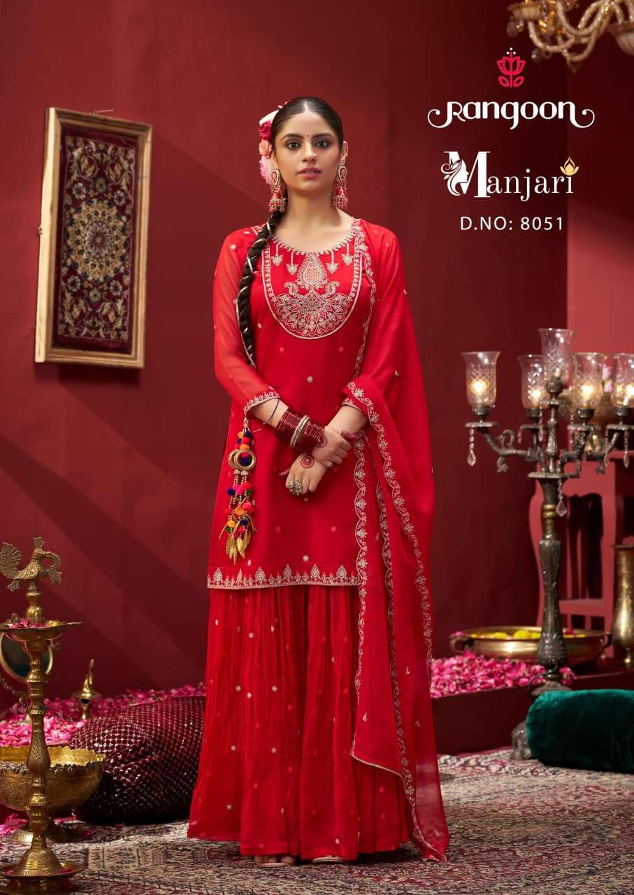 RANGOON MANJARI CHIFFON DESIGNER READY MADE PARTY WEAR LADIES SUIT