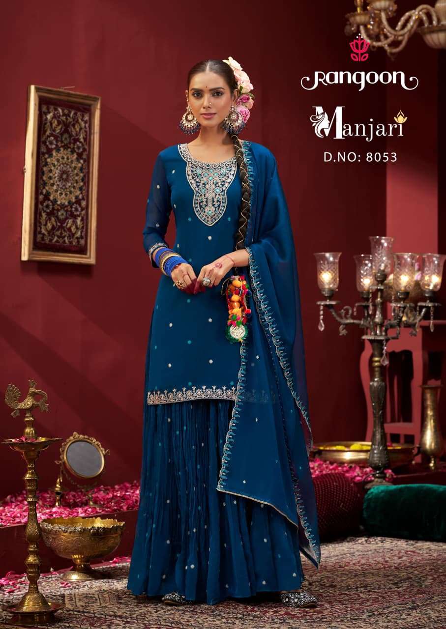 RANGOON MANJARI CHIFFON DESIGNER READY MADE PARTY WEAR LADIES SUIT