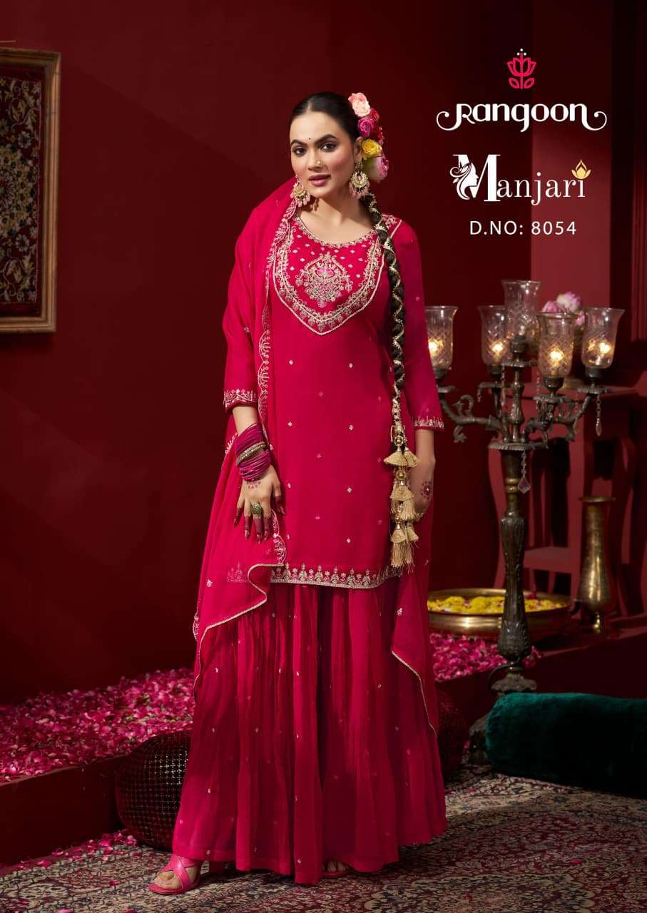 RANGOON MANJARI CHIFFON DESIGNER READY MADE PARTY WEAR LADIES SUIT