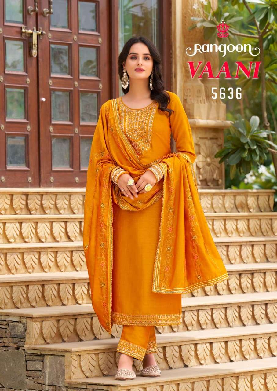 RANGOON VAANI SILK WITH FANCY EMBROIDERY WORK READY MADE LADIES SUIT