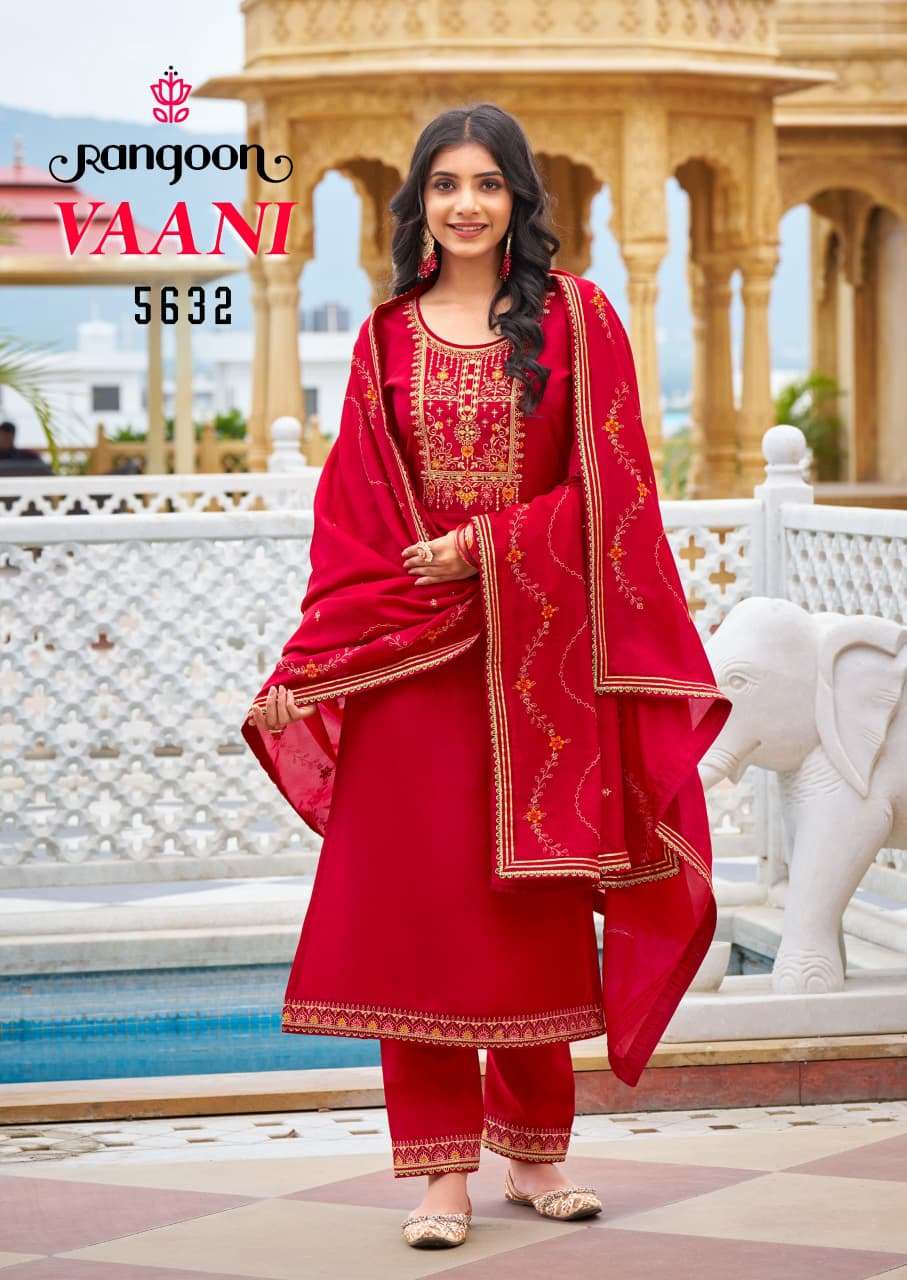 RANGOON VAANI SILK WITH FANCY EMBROIDERY WORK READY MADE LADIES SUIT