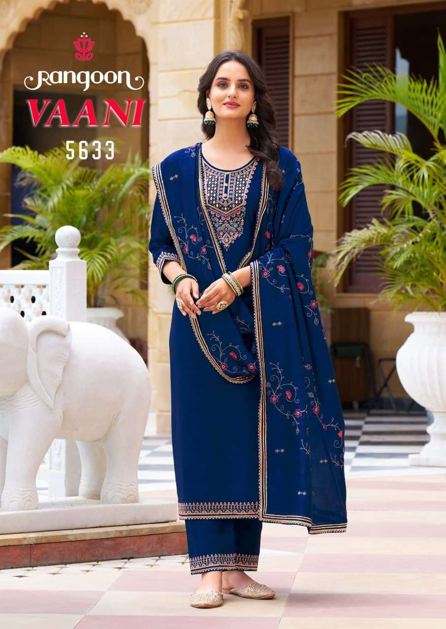 RANGOON VAANI SILK WITH FANCY EMBROIDERY WORK READY MADE LADIES SUIT