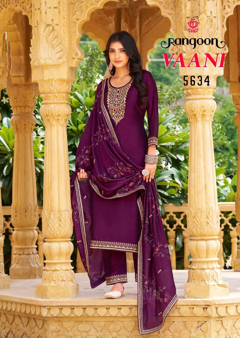RANGOON VAANI SILK WITH FANCY EMBROIDERY WORK READY MADE LADIES SUIT