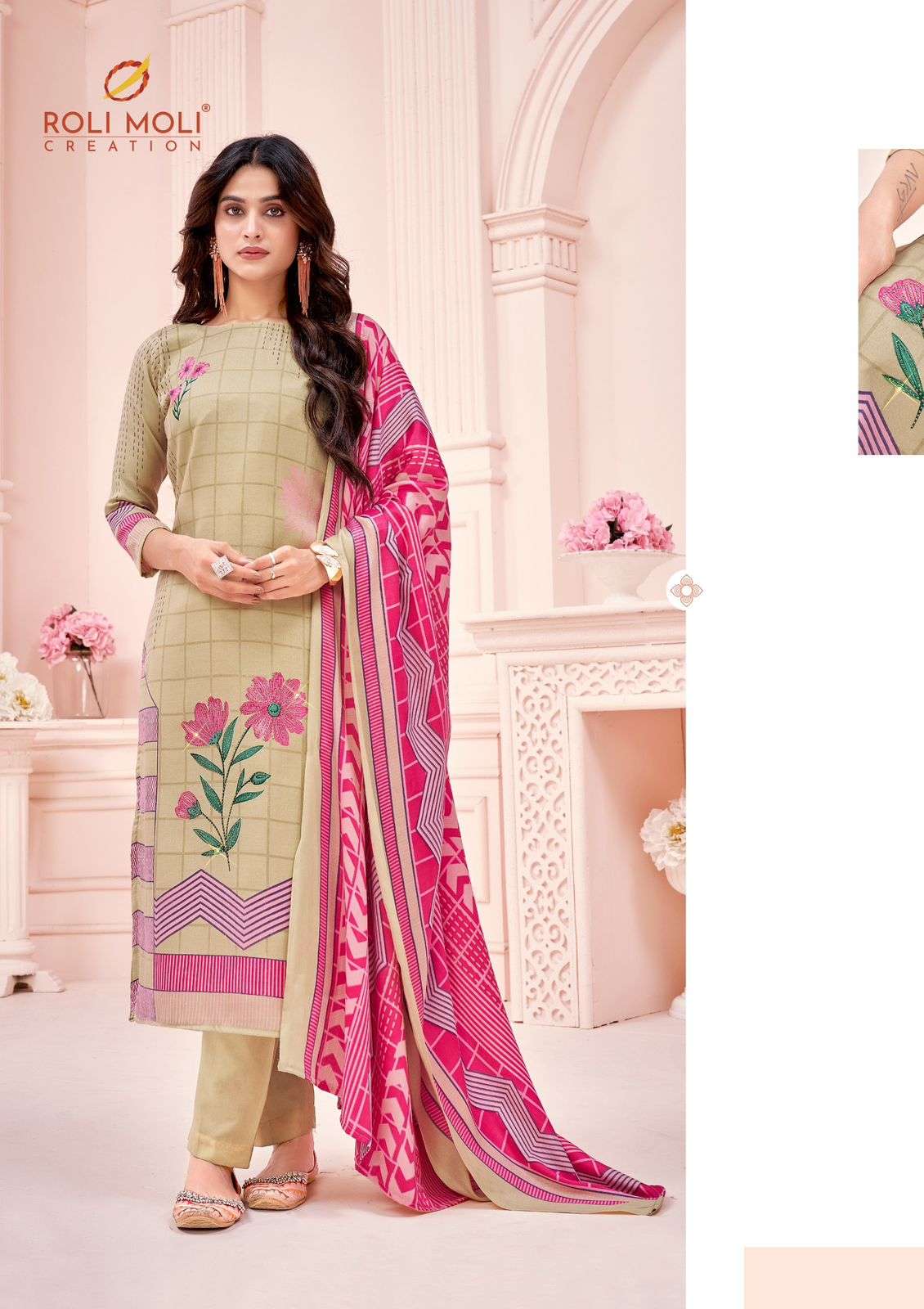 ROLI MOLI CREATION TANIA PASHMINA FANCY WORK WUNTER WEAR SUIT