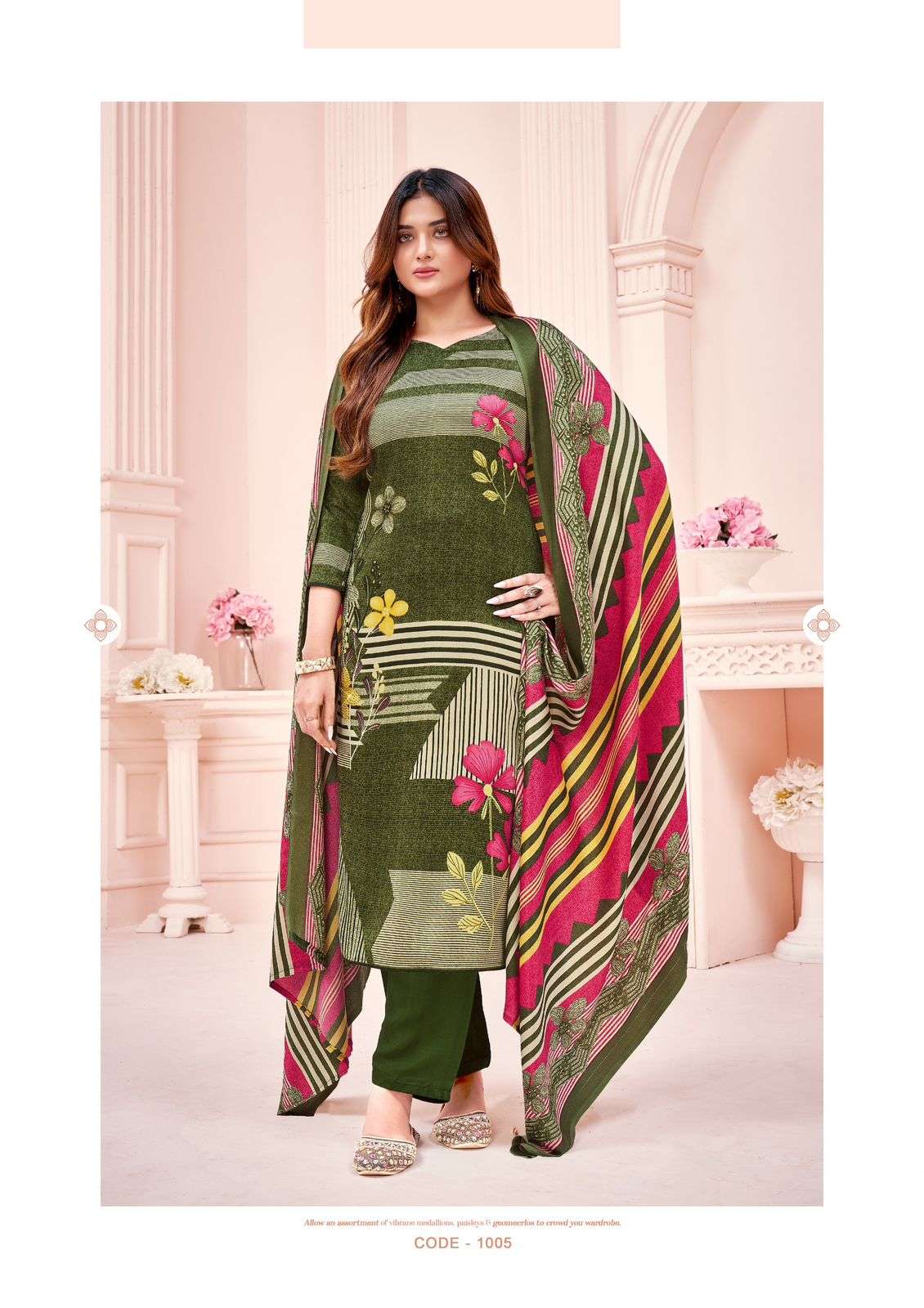 ROLI MOLI CREATION TANIA PASHMINA FANCY WORK WUNTER WEAR SUIT