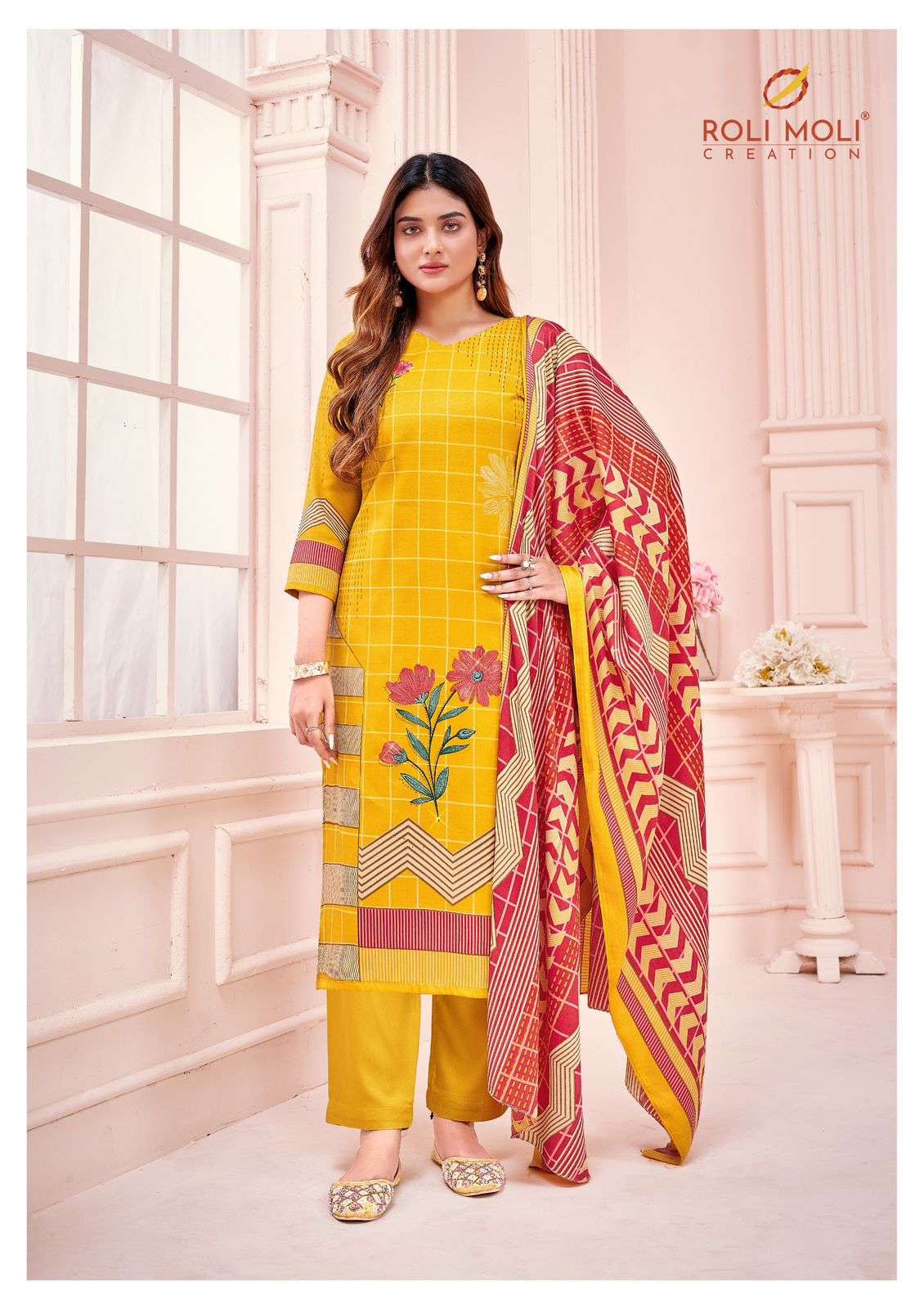ROLI MOLI CREATION TANIA PASHMINA FANCY WORK WUNTER WEAR SUIT