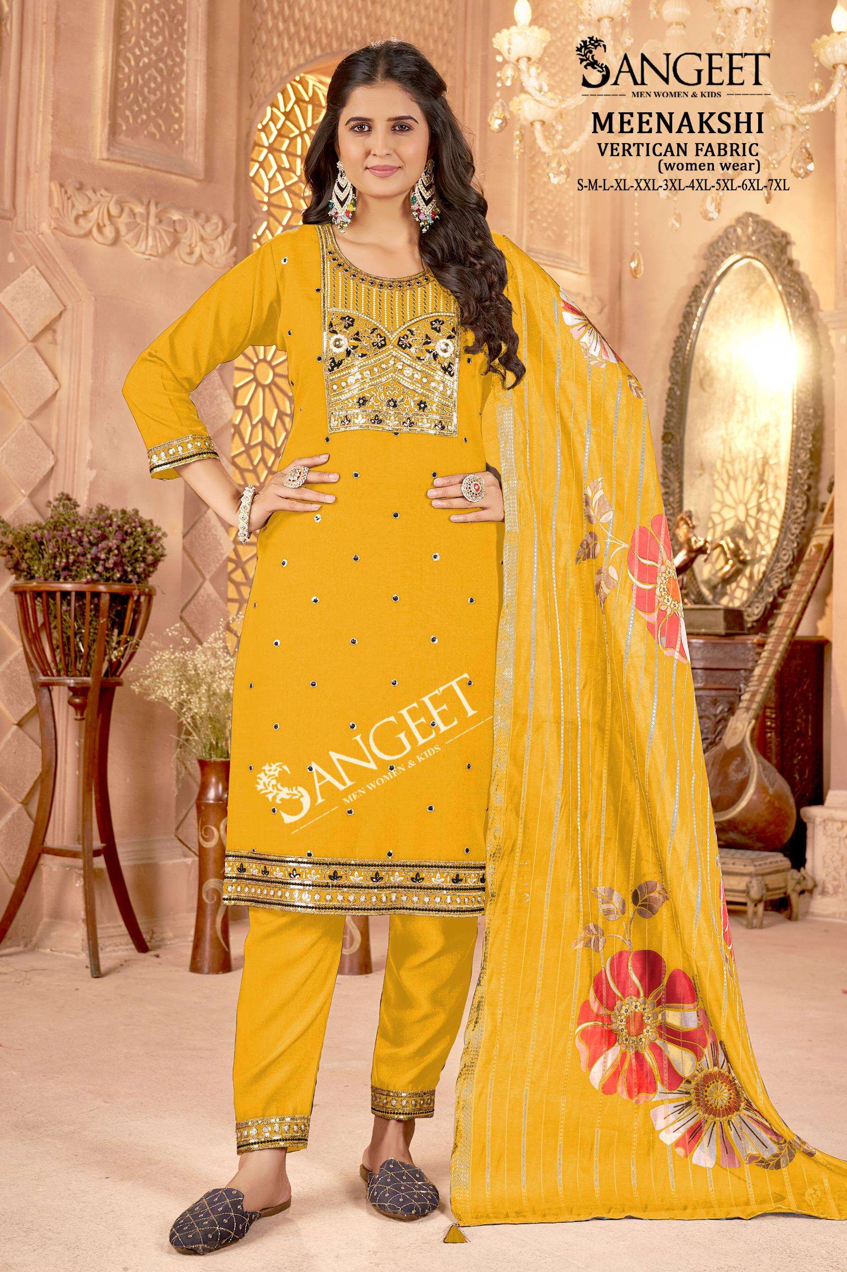 SANGEET MEENAKSHI FANCY EMBROIDERY WORK LADIES 3PCS COLLECTION 