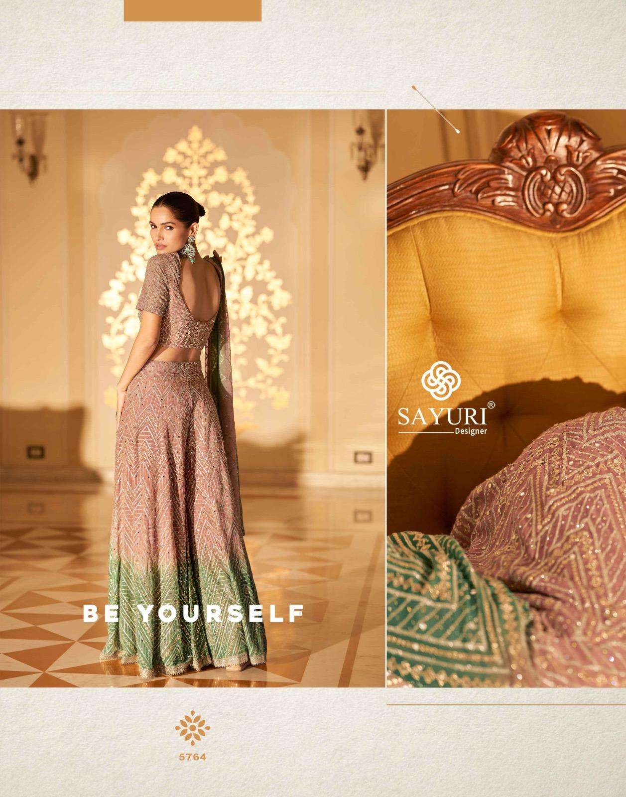SAYURI DESIGNER LASKARA GEORGETTE HEAVY DESIGNER WEDDING WEAR LADIES SUIT