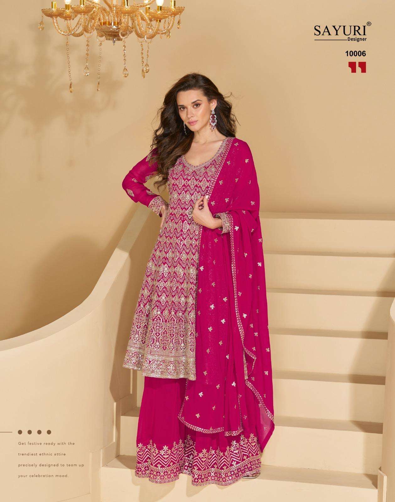SAYURI DESIGNER SARGAM GEORGETTE HEAVY DESIGNER PARTY WEAR LADIES SUIT