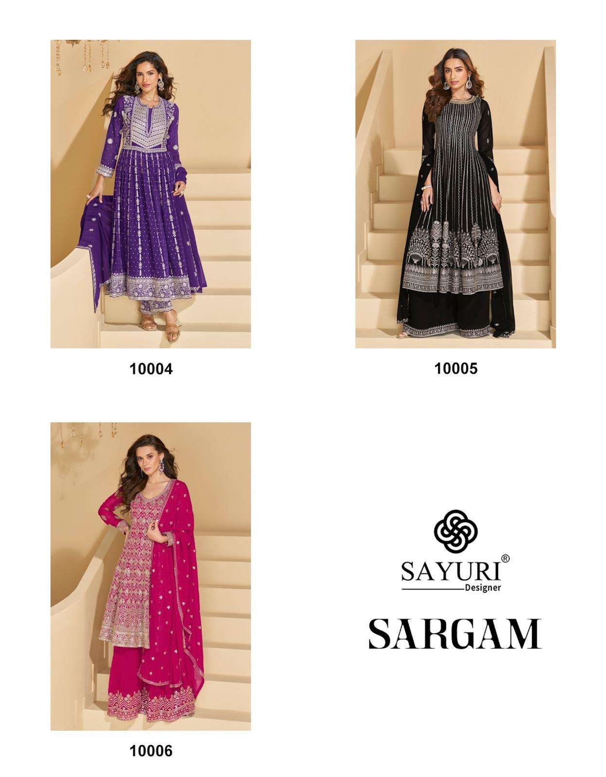 SAYURI DESIGNER SARGAM GEORGETTE HEAVY DESIGNER PARTY WEAR LADIES SUIT