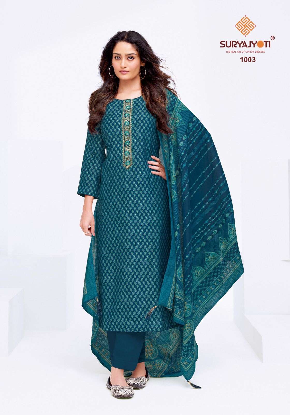 SURYAJYOTI KASHTI VOL 1 MODAL PRINT WITH EMBROIDERY WORK SUIT