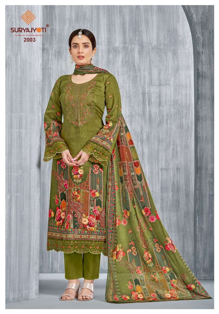SURYAJYOTI PAAKHI VOL 2 JAM SATIN DIGITAL PRINT WITH FANCY WORK SUIT