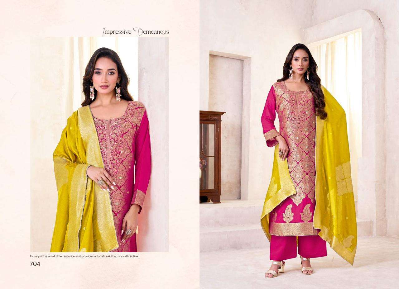 TANIKSH FASHION SAIYA MUSLIN JACQUARD DESIGNER WORK SUIT