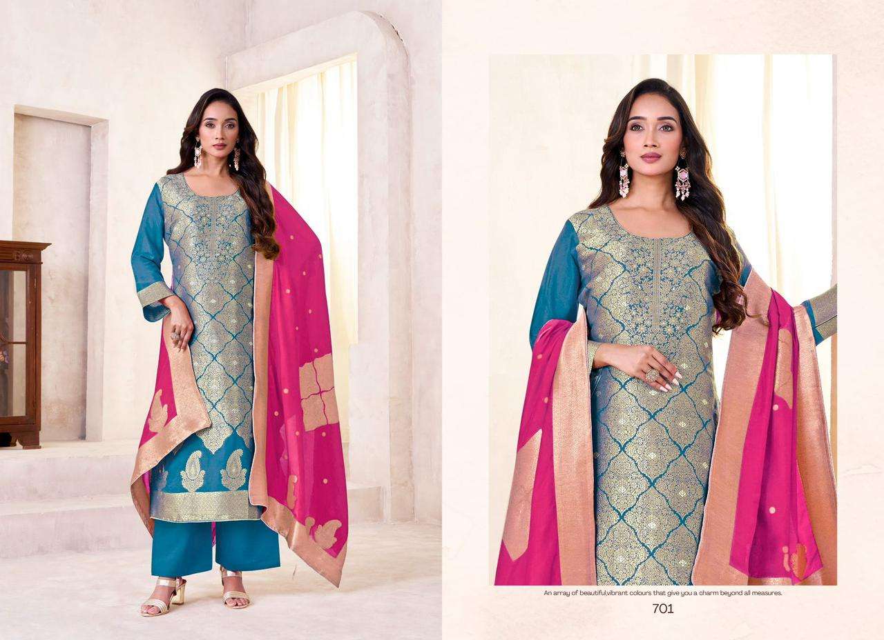 TANIKSH FASHION SAIYA MUSLIN JACQUARD DESIGNER WORK SUIT