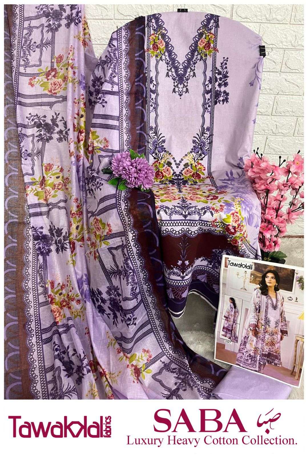 TAWAKKAL FABRICS SABA LUXURY HEAVY  COTTON COLLECTION