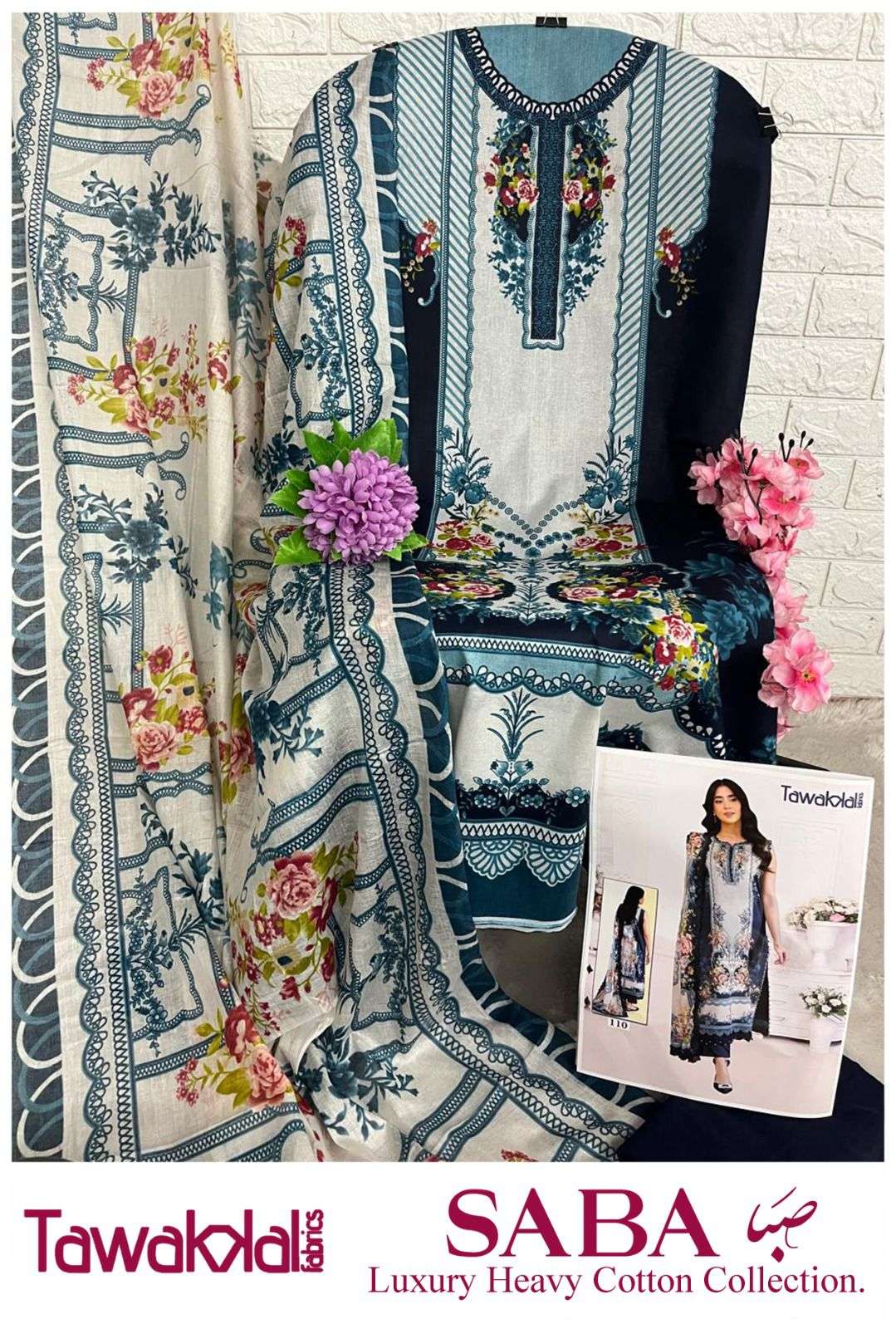 TAWAKKAL FABRICS SABA LUXURY HEAVY  COTTON COLLECTION