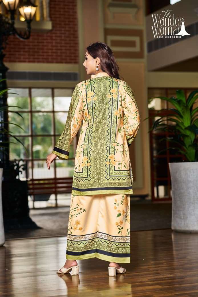 THE WONDER WOMAN DESIGNER STUDIO W 2103 & 2104 KURTI WITH BOTTOM PAIR 