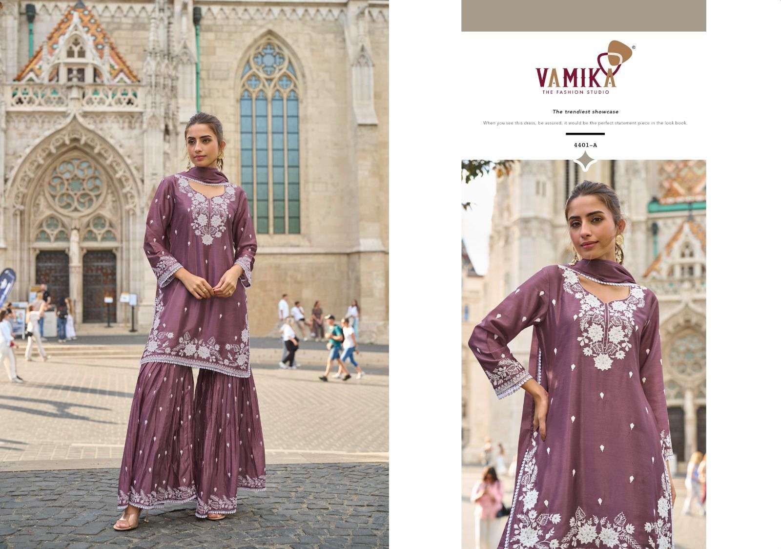 VAMIKA ANAMIKA VOL 3 HEAVY DESIGNER WORK PARTY WEAR SHARARA SUIT
