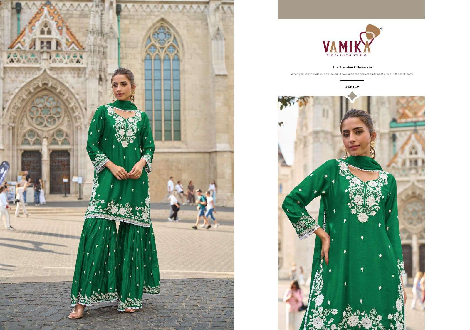 VAMIKA ANAMIKA VOL 3 HEAVY DESIGNER WORK PARTY WEAR SHARARA SUIT