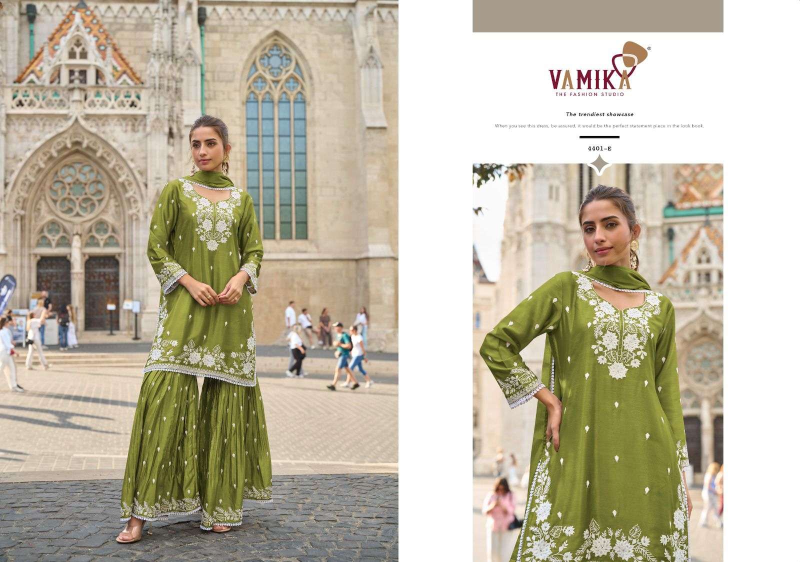 VAMIKA ANAMIKA VOL 3 HEAVY DESIGNER WORK PARTY WEAR SHARARA SUIT