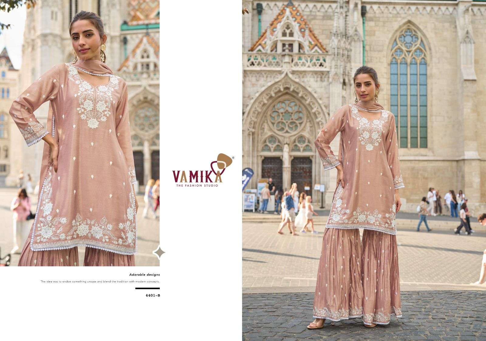 VAMIKA ANAMIKA VOL 3 HEAVY DESIGNER WORK PARTY WEAR SHARARA SUIT