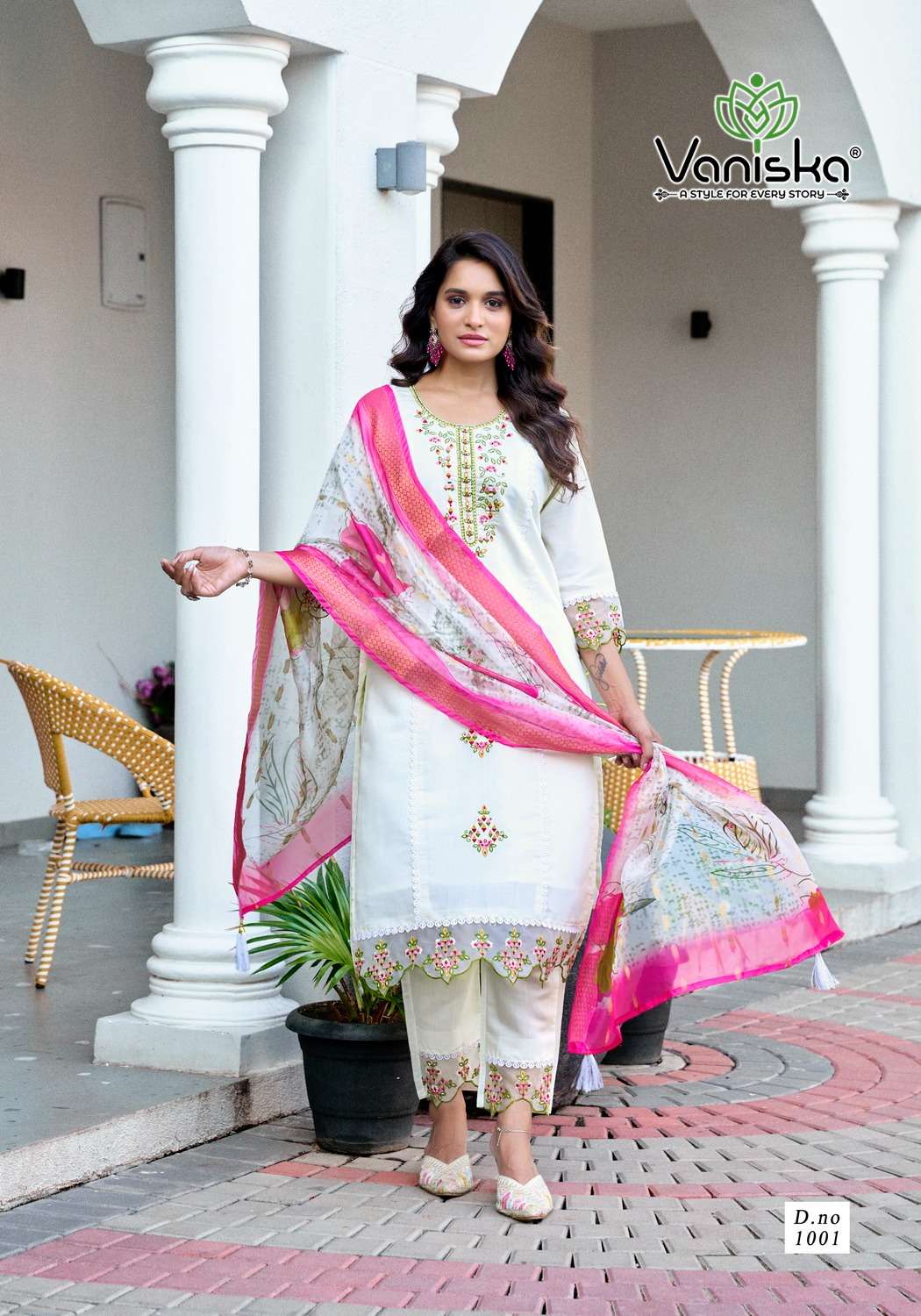 VANISKA DASTOOR VOL 1 SILK STRAIGHT STYLE  KURTI WITH PANT AND DUPPATTA SET 
